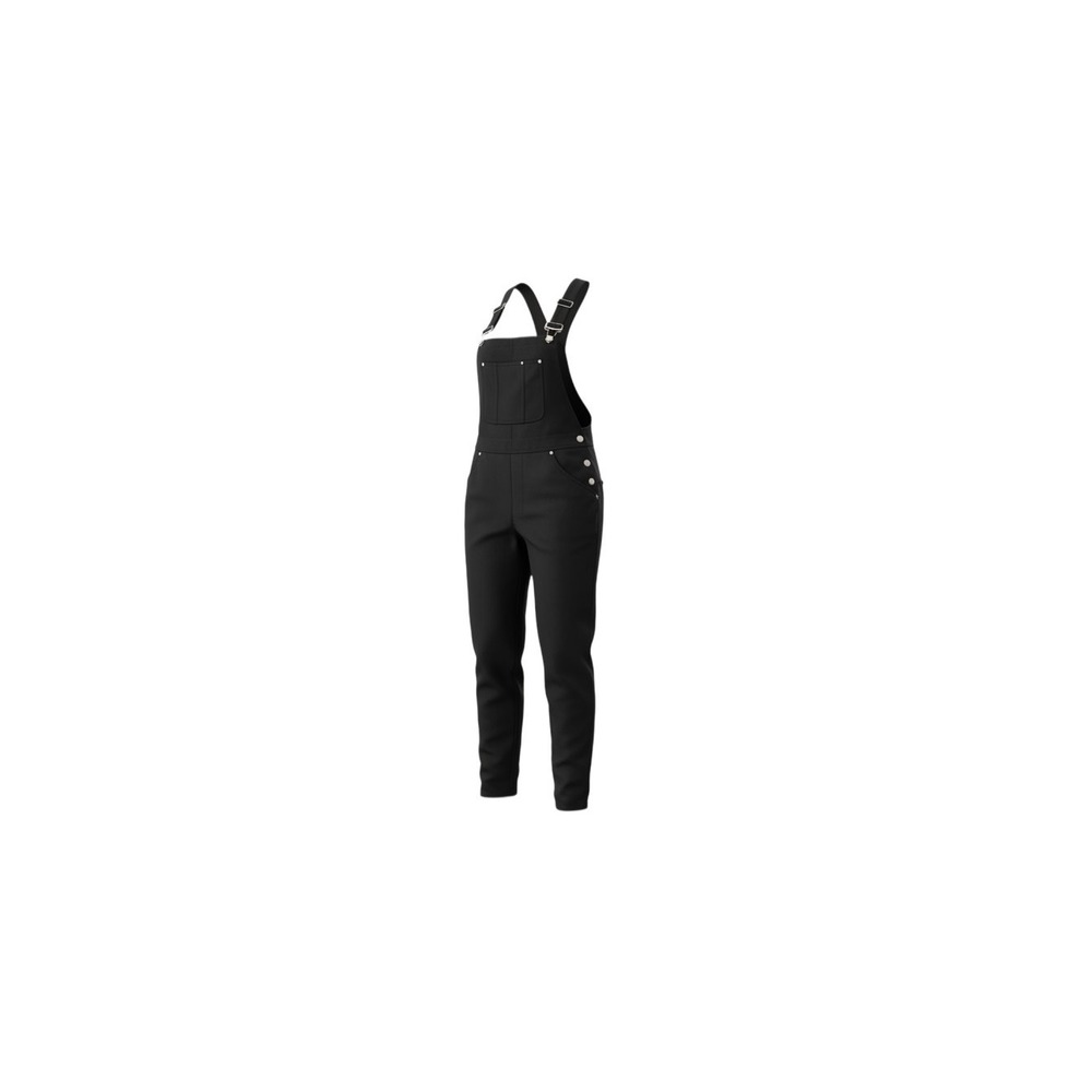 American Bazi Overalls Women Size M Black Stretch Slim Fit Bibs